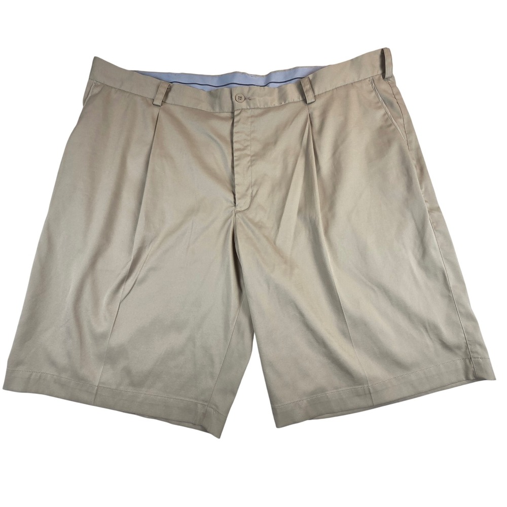 Nike Golf Tour Performance Dri-FIT Pleated Shorts Mens 42x10 Khaki Tan Stretch